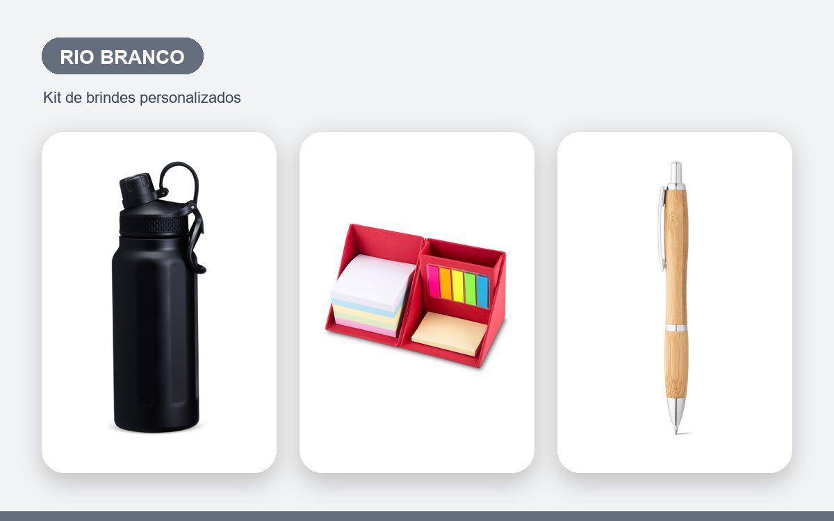 Brindes personalizados com a sua marca — Brindes Corporativos em Rio Branco: Kits para Empresas