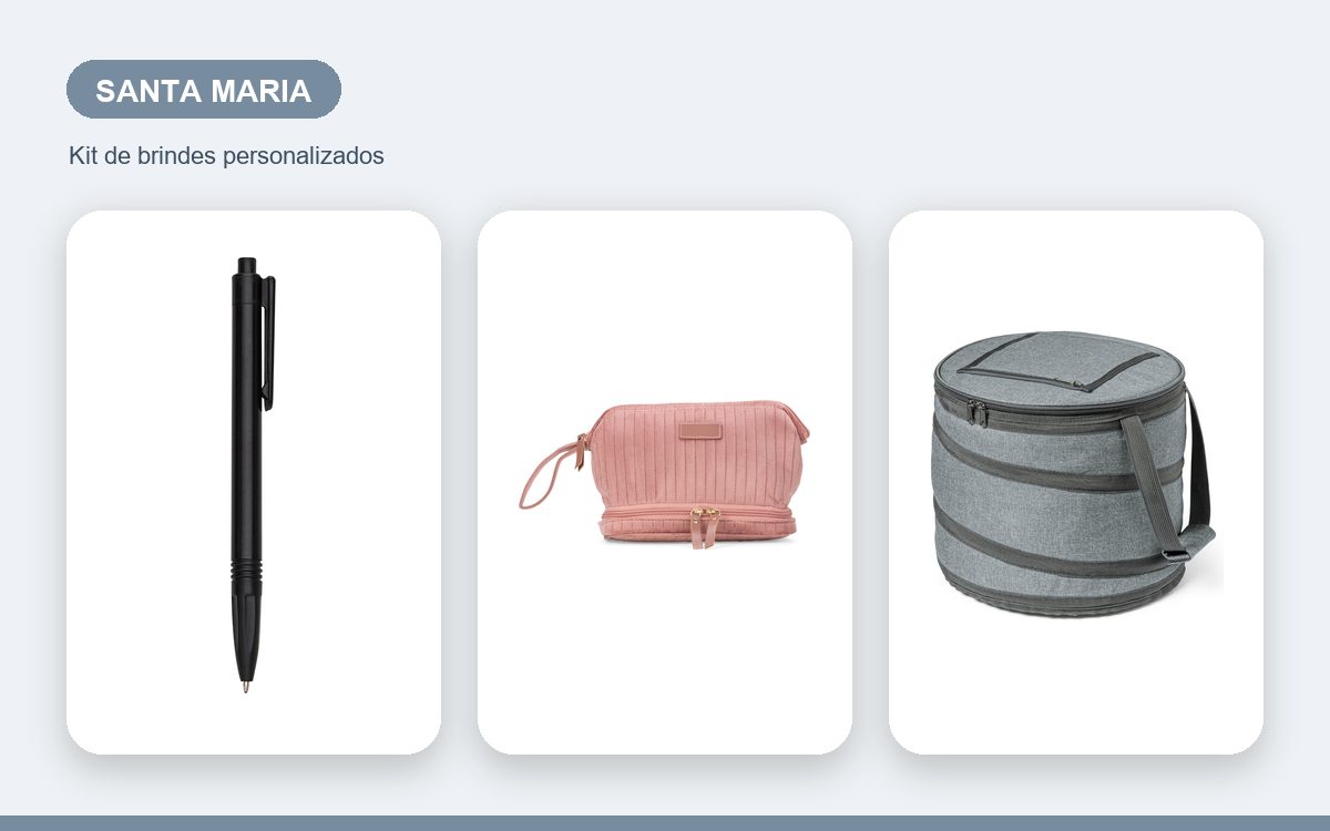Brindes personalizados com a sua marca — Brindes corporativos em Santa Maria: kits para empresas