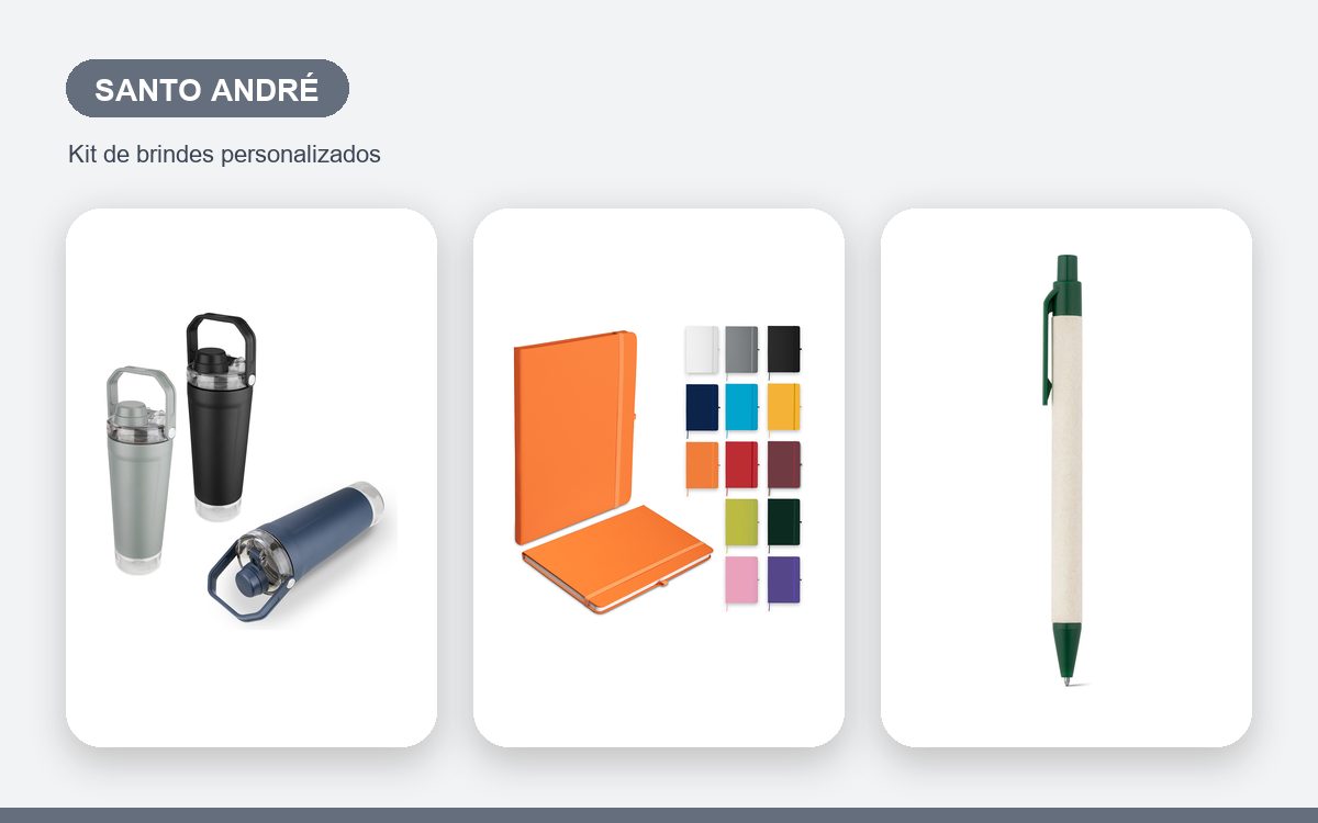 Brindes personalizados com a sua marca — Brindes Corporativos em Santo André: Kits e Ideias