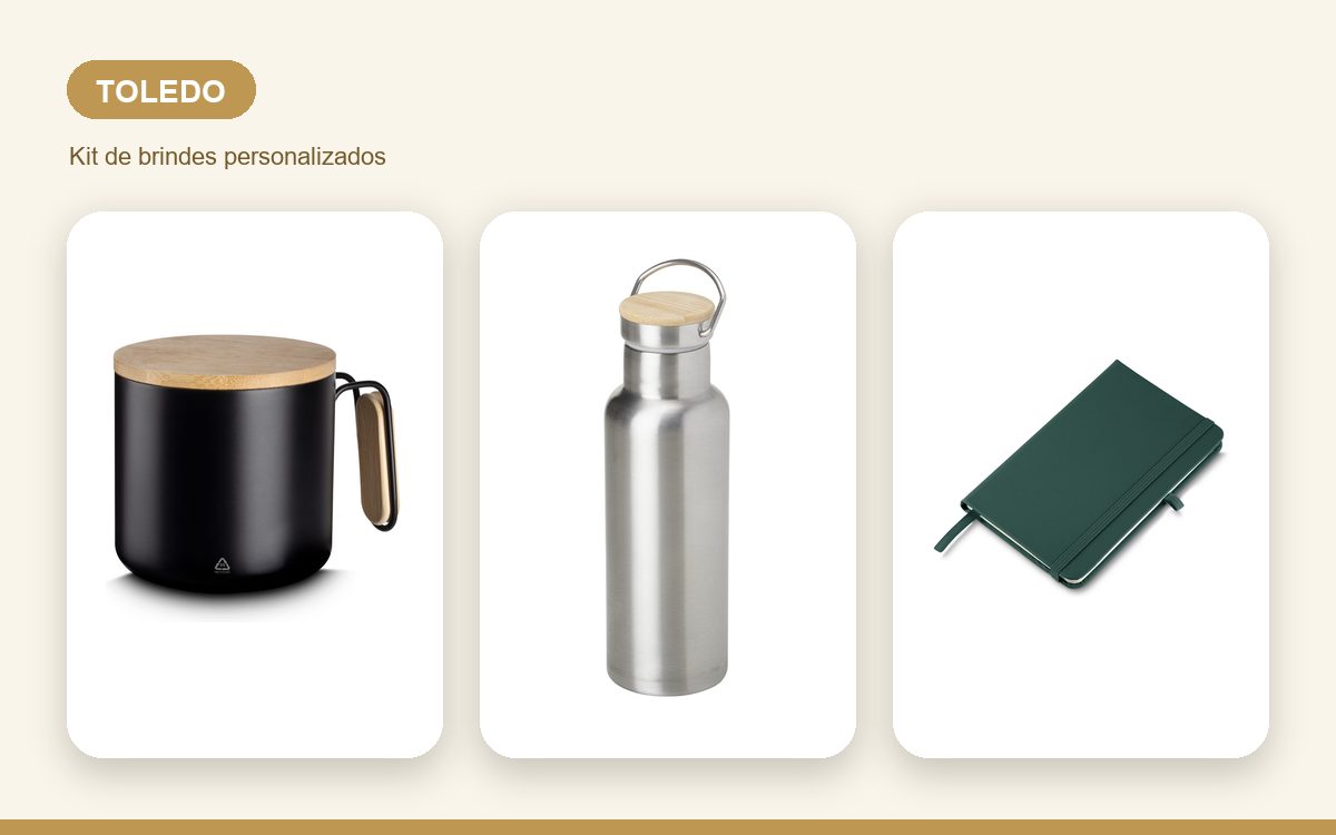 Brindes personalizados com a sua marca — Brindes corporativos em Toledo: kits para empresas