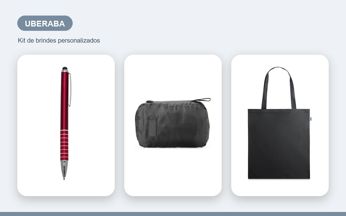 Brindes personalizados com a sua marca — Brindes corporativos em Uberaba: kits para empresas do Triângulo Mineiro