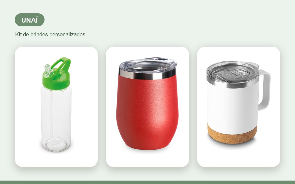 Brindes personalizados com a sua marca — Brindes Corporativos em Unaí: Kits e Ações para Empresas