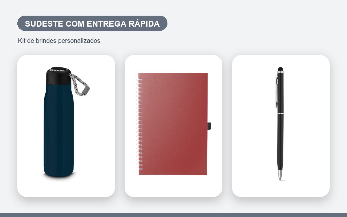 Brindes personalizados com a sua marca — Brindes Corporativos no Sudeste com Entrega Rápida