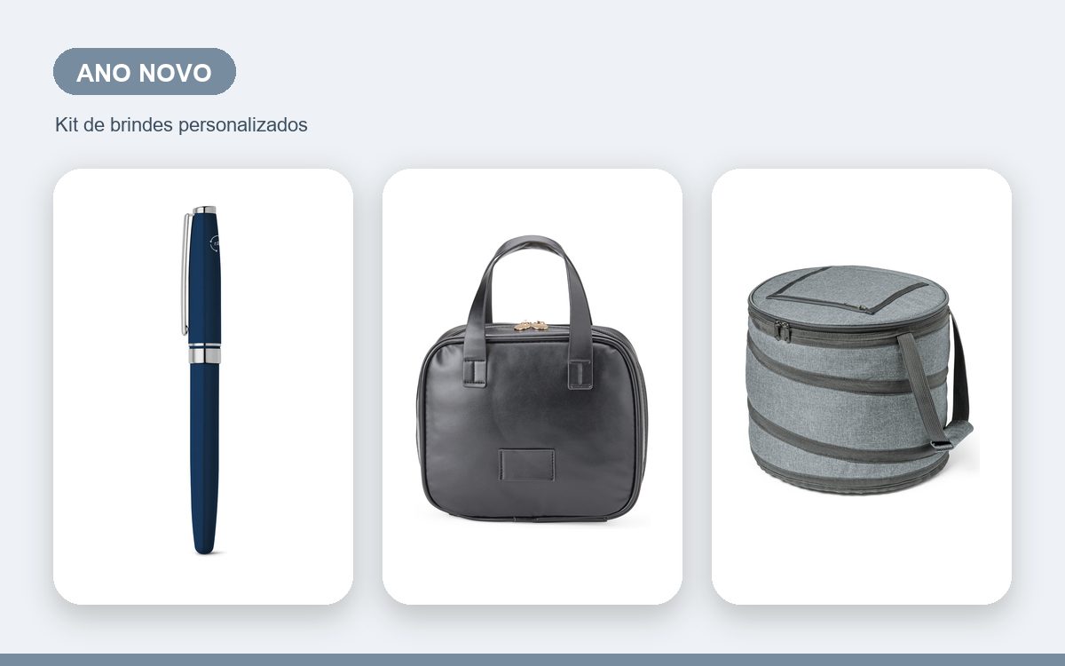 Kit de brindes personalizados — Brindes de Ano Novo e Confraternização Corporativa