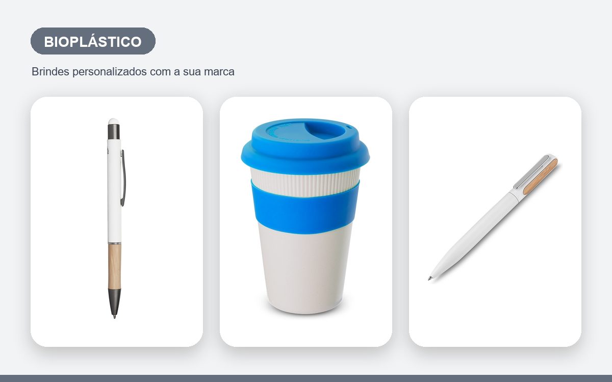 Brindes personalizados com a sua marca — Brindes de Bioplástico: o Futuro Sustentável dos Presentes
