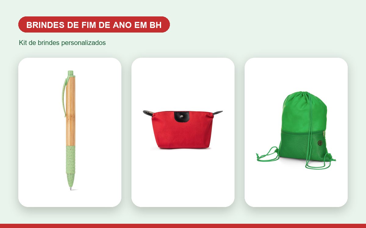 Kit de brindes personalizados — Brindes de fim de ano em BH: kits corporativos que encantam