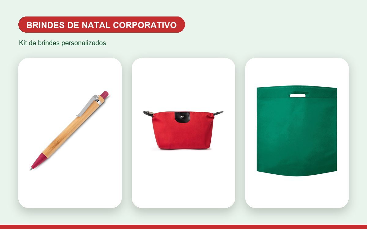 Kit de brindes personalizados — Brindes de Natal Corporativo: presenteie com elegância