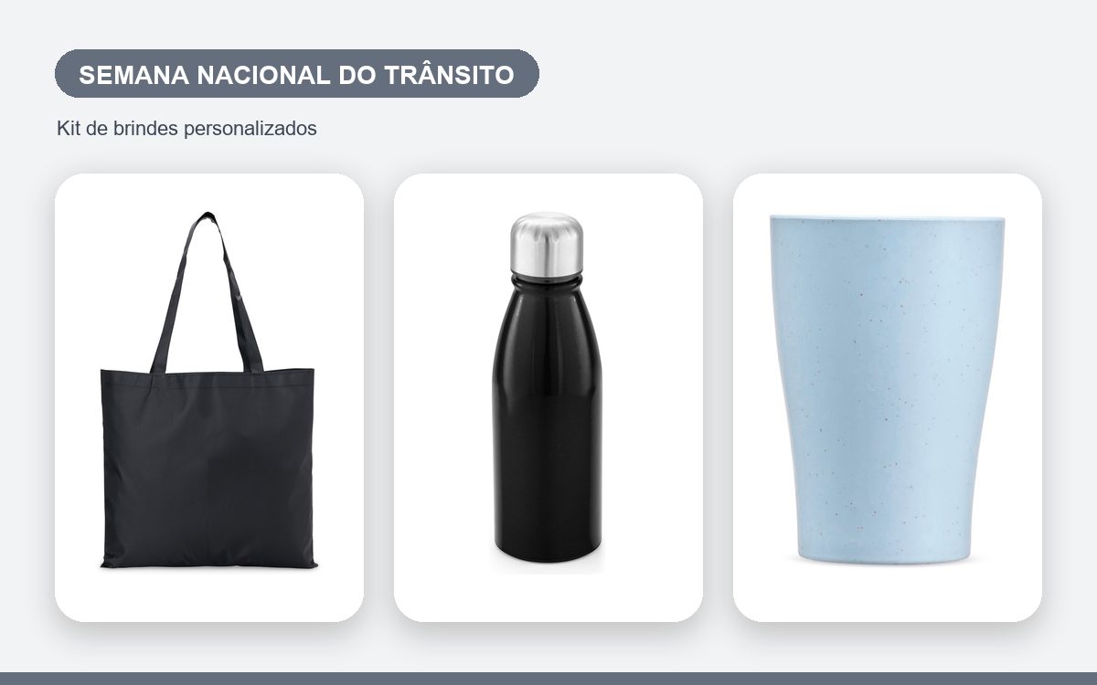 Kit de brindes personalizados — Brindes personalizados para a Semana Nacional do Trânsito