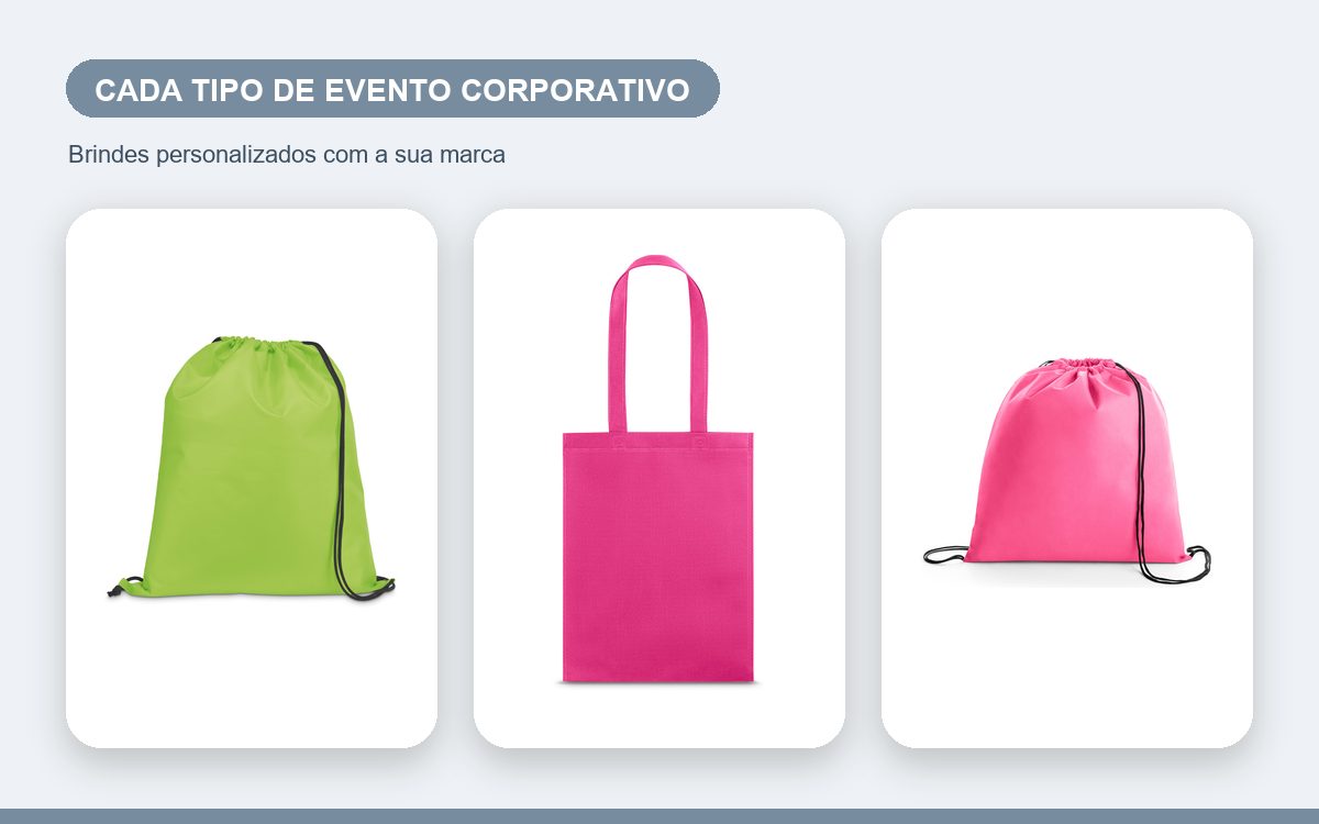 Brindes personalizados com a sua marca — Brindes para cada tipo de evento corporativo