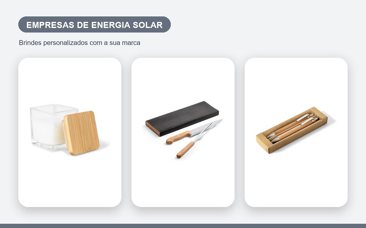 Brindes personalizados com a sua marca — Brindes personalizados para empresas de energia solar