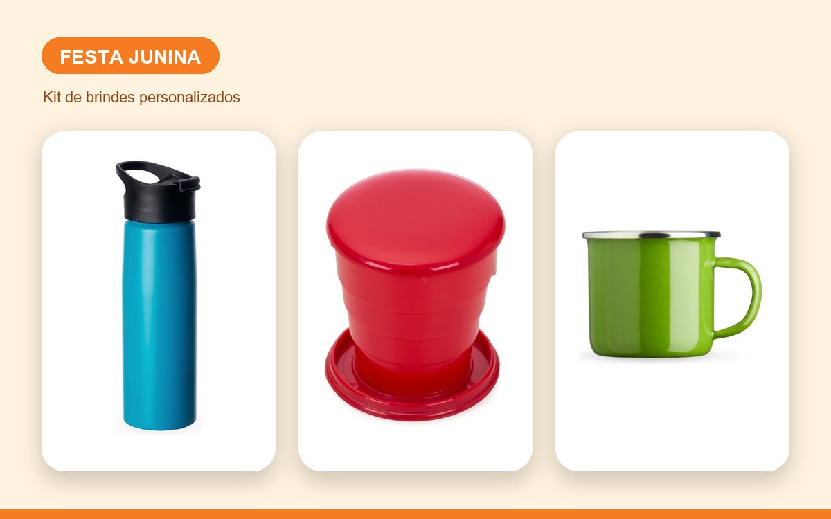 Kit de brindes personalizados — Brindes para Festa Junina e Arraiá Corporativo