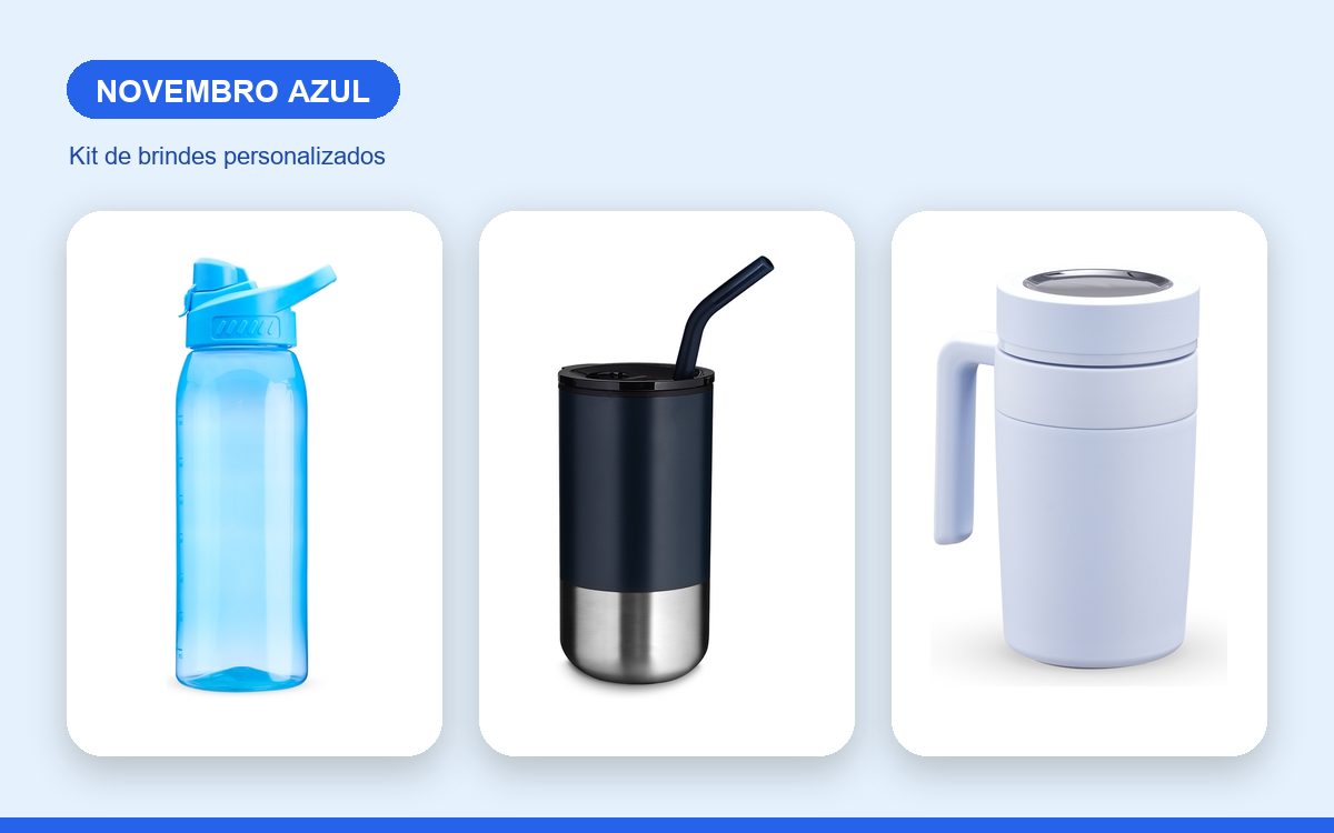 Kit de brindes personalizados — Brindes para o Novembro Azul: saúde do homem em foco