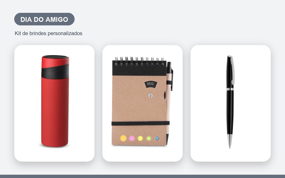 Kit de brindes personalizados — Brindes para o Dia do Amigo: ideias para empresas presentearem