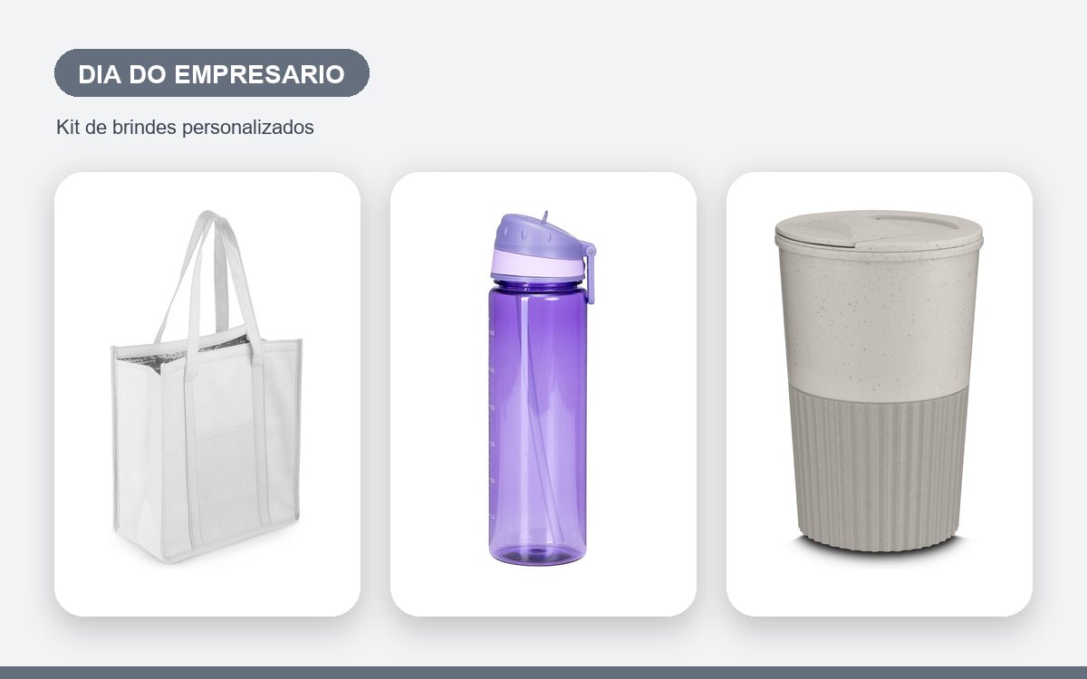 Kit de brindes personalizados — Brindes para o Dia do Empresário: como valorizar parceiros