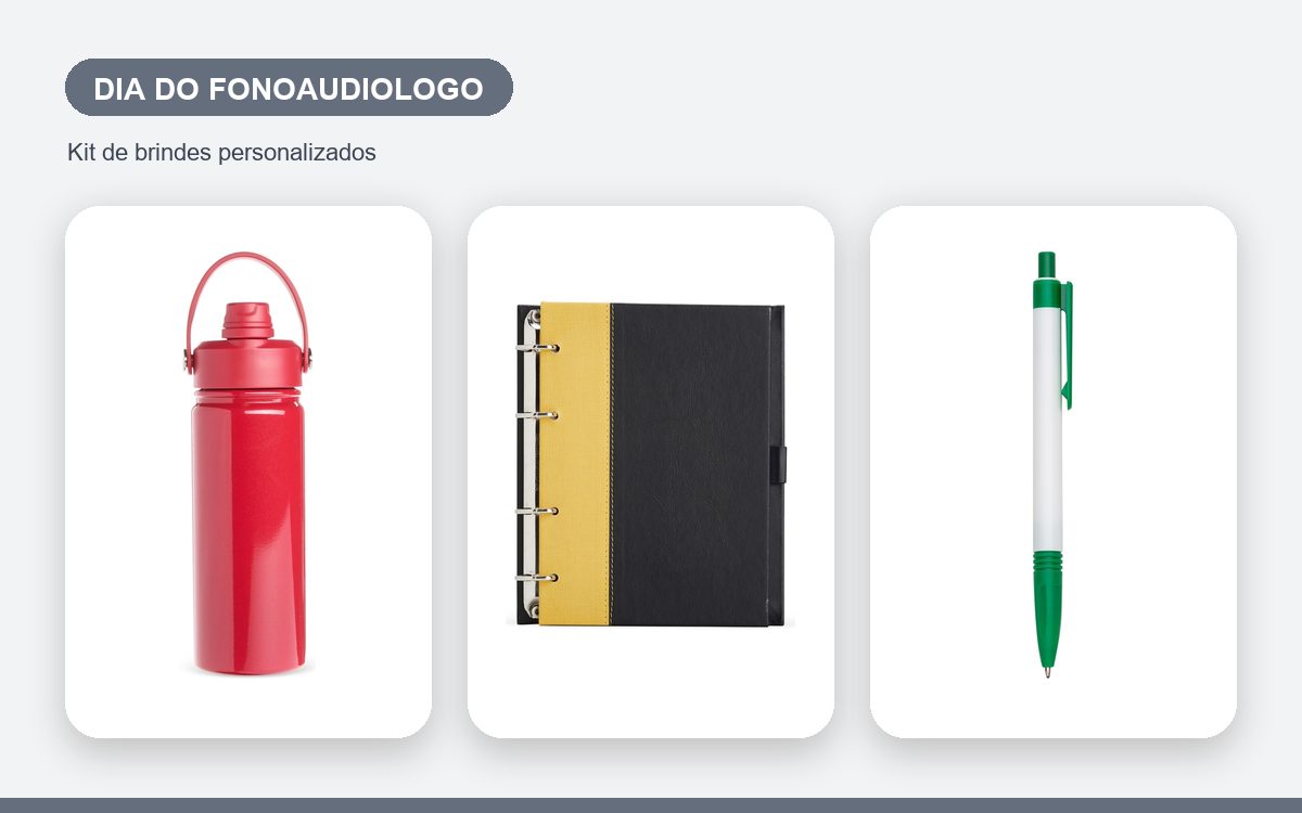 Kit de brindes personalizados — Brindes para o Dia do Fonoaudiólogo: como homenagear a equipe