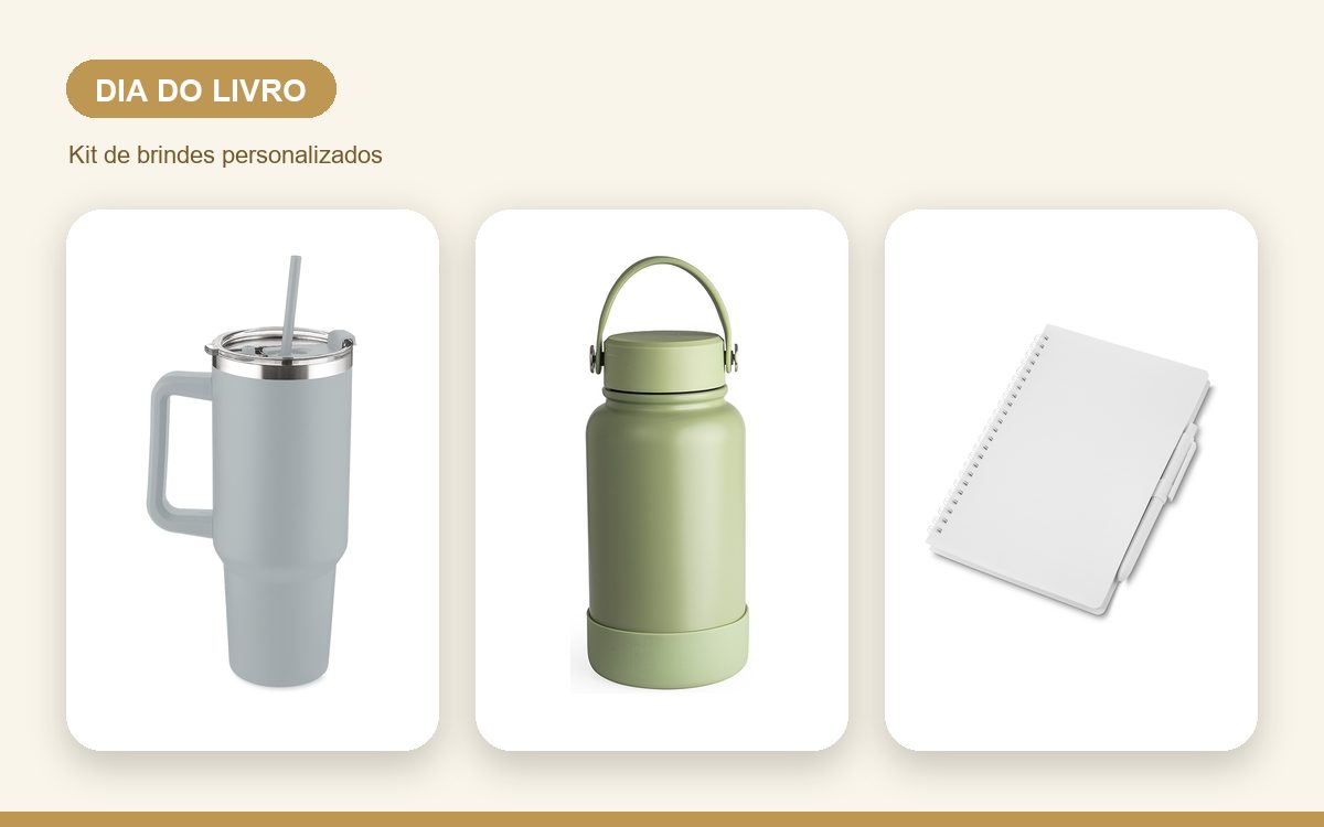 Kit de brindes personalizados — Brindes personalizados para o Dia do Livro: ideias