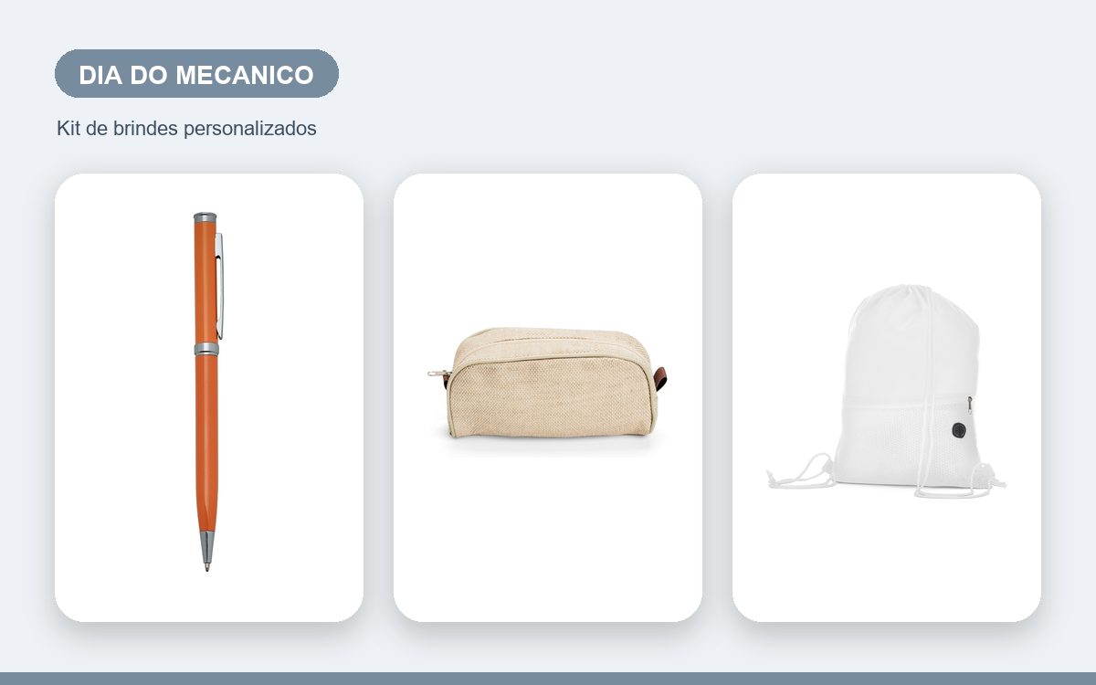Kit de brindes personalizados — Brindes para o Dia do Mecânico: ideias para empresas