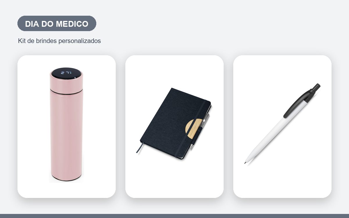 Kit de brindes personalizados — Brindes para o Dia do Médico: Elegância e Reconhecimento