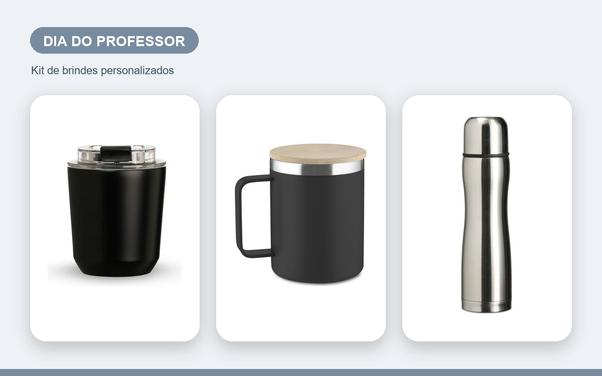 Kit de brindes personalizados — Brindes para o Dia do Professor: presentes com a sua marca