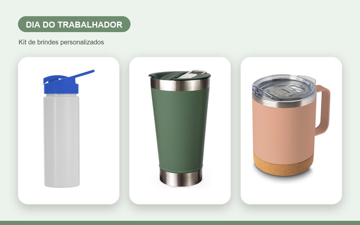 Kit de brindes personalizados — Brindes para o Dia do Trabalhador: valorize sua equipe