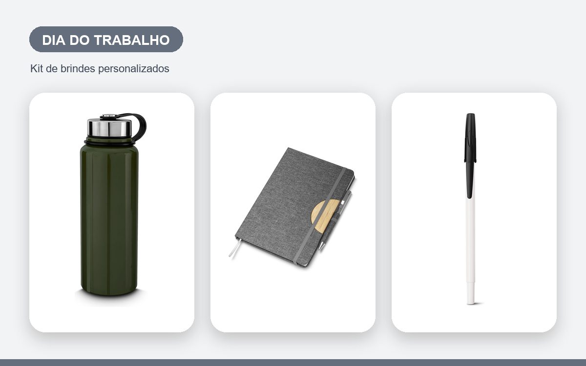 Kit de brindes personalizados — Brindes Personalizados para o Dia do Trabalho: Valorize Sua Equipe