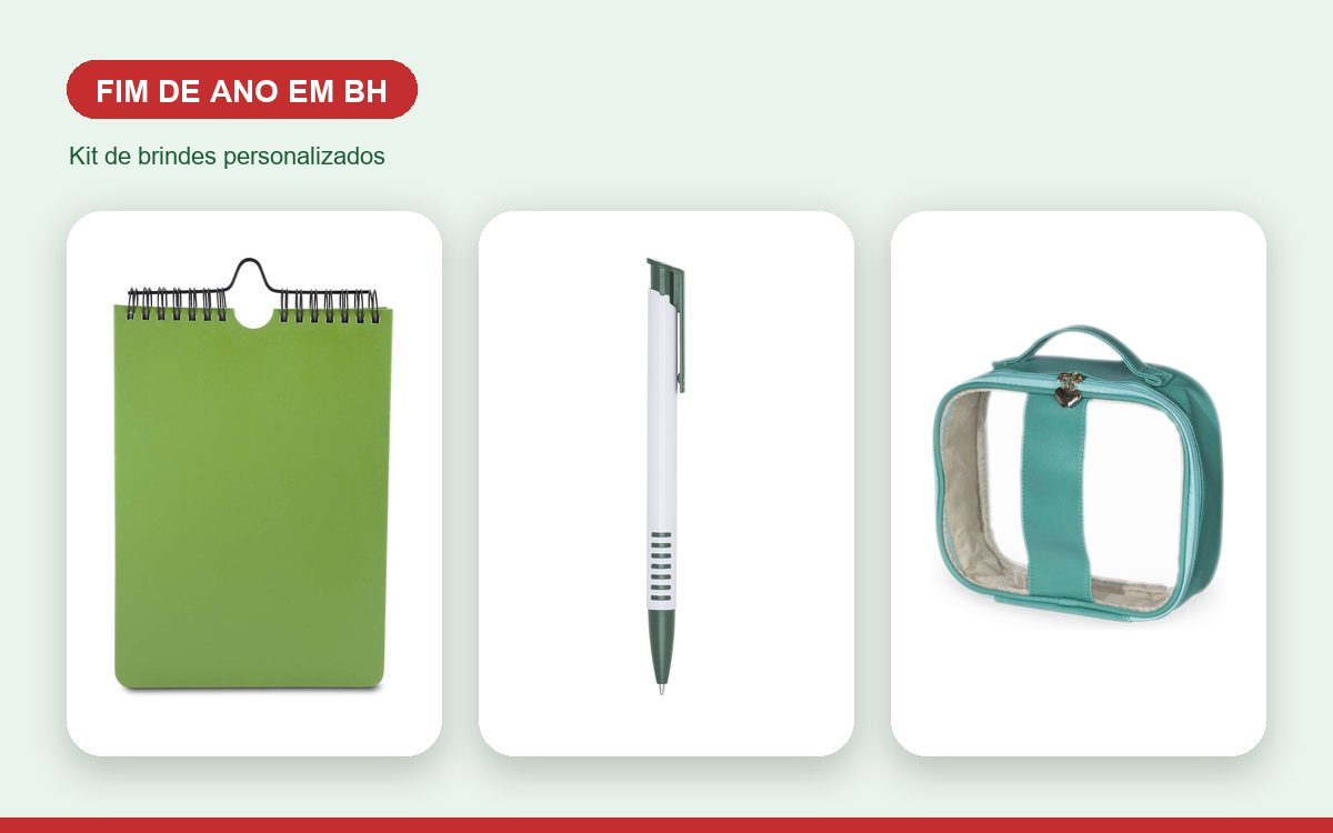 Kit de brindes personalizados — Brindes para o fim de ano em BH: kits para clientes e equipe