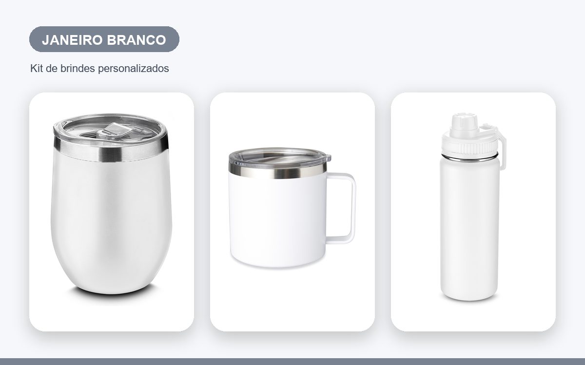 Kit de brindes personalizados — Brindes para o Janeiro Branco: Ações de Saúde Mental