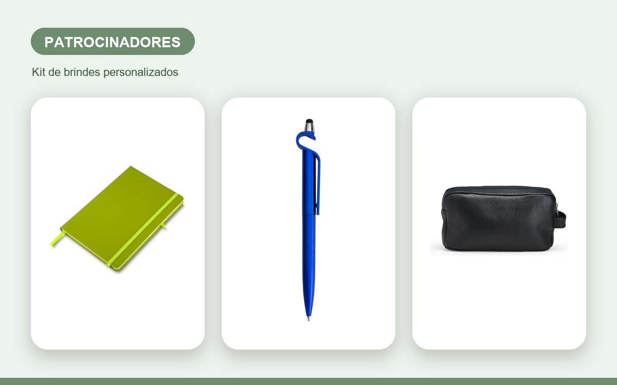 Brindes personalizados com a sua marca — Brindes para patrocinadores e convidados VIP de eventos