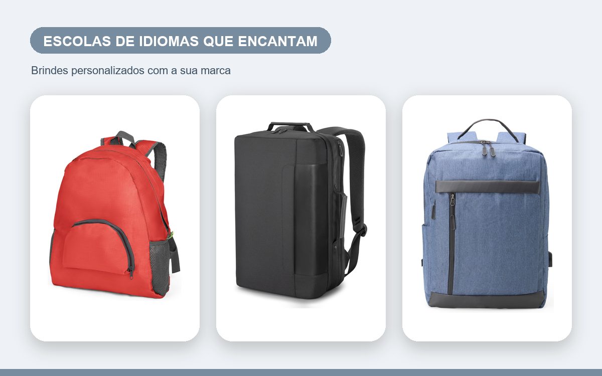 Brindes personalizados com a sua marca — Brindes personalizados para escolas de idiomas que encantam