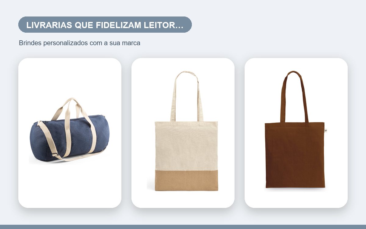 Brindes personalizados com a sua marca — Brindes personalizados para livrarias que fidelizam leitores