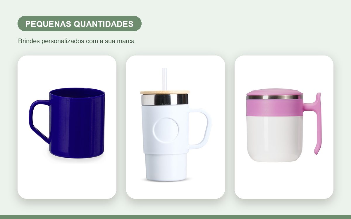 Brindes personalizados com a sua marca — Brindes Personalizados sob Demanda em Pequenas Quantidades