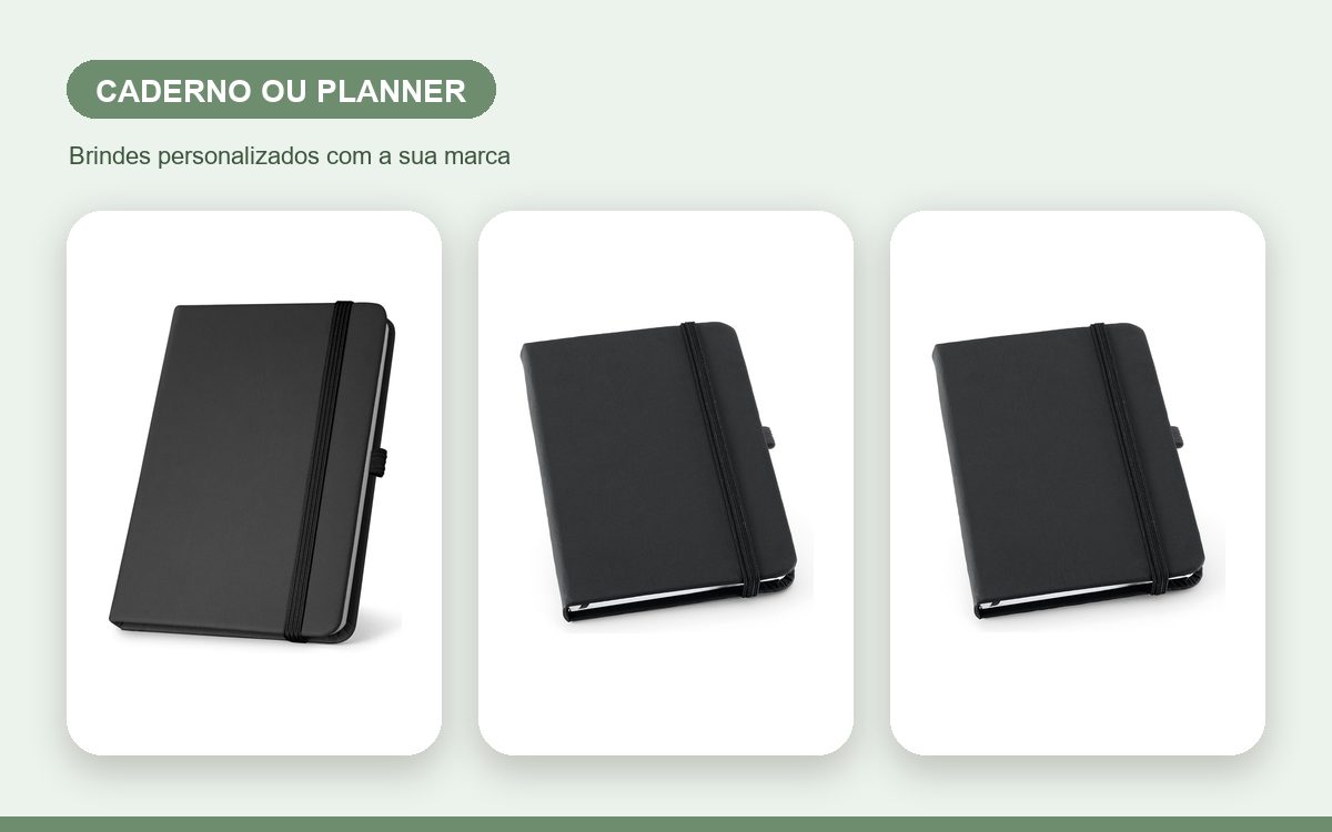 Brindes personalizados com a sua marca — Caderno ou Planner Personalizado: o que Presentear