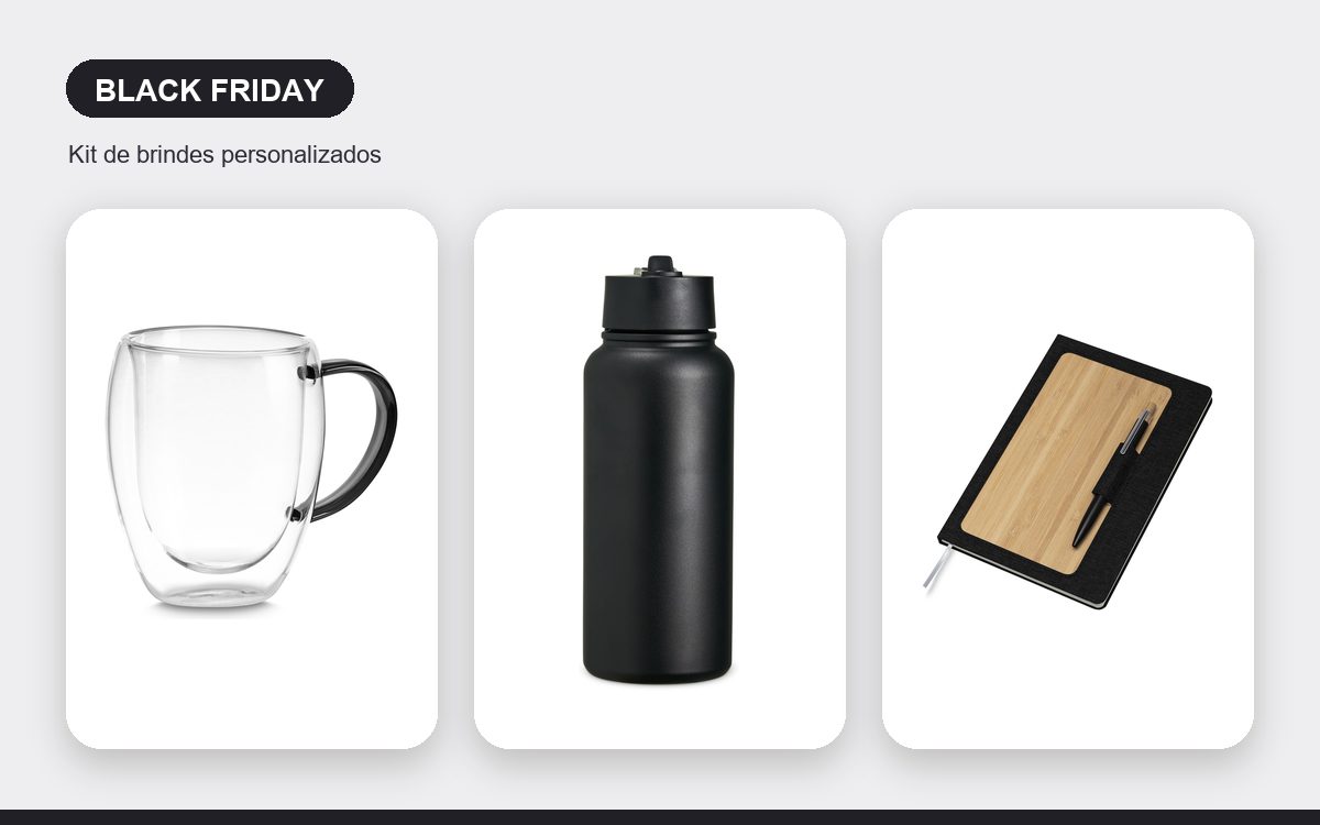 Kit de brindes personalizados — Cadernos personalizados para a Black Friday: brindes e vendas
