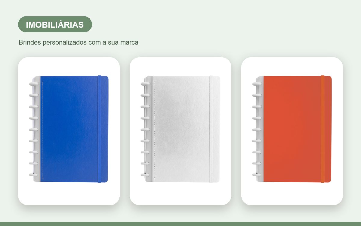 Brindes personalizados com a sua marca — Cadernos personalizados para imobiliárias: como usar
