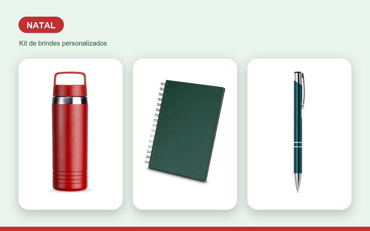 Kit de brindes personalizados — Cadernos Personalizados para o Natal: Ideias de Presente