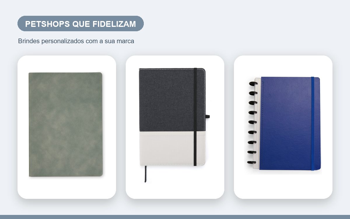 Brindes personalizados com a sua marca — Cadernos personalizados para petshops que fidelizam