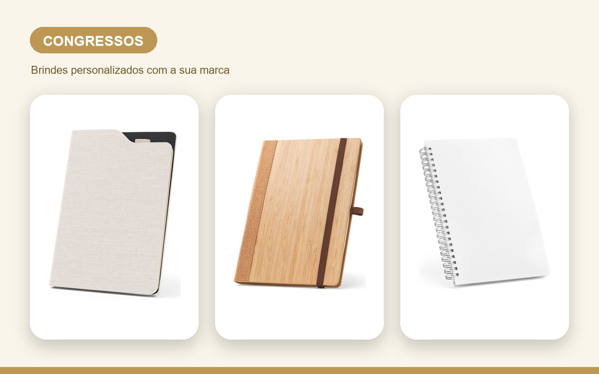 Brindes personalizados com a sua marca — Cadernos Personalizados para Congressos: Brinde que Acompanha Cada Palestra