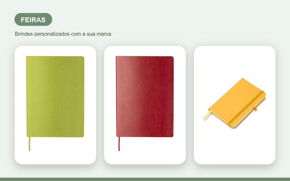 Brindes personalizados com a sua marca — Cadernos Personalizados para Feiras: Brinde com Vida Longa e Marca Presente