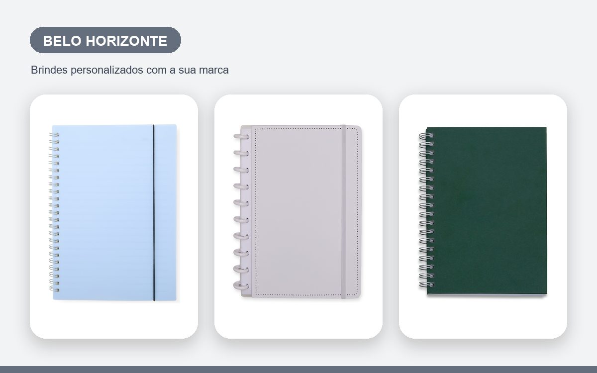 Brindes personalizados com a sua marca — Cadernos Personalizados em Belo Horizonte para Empresas