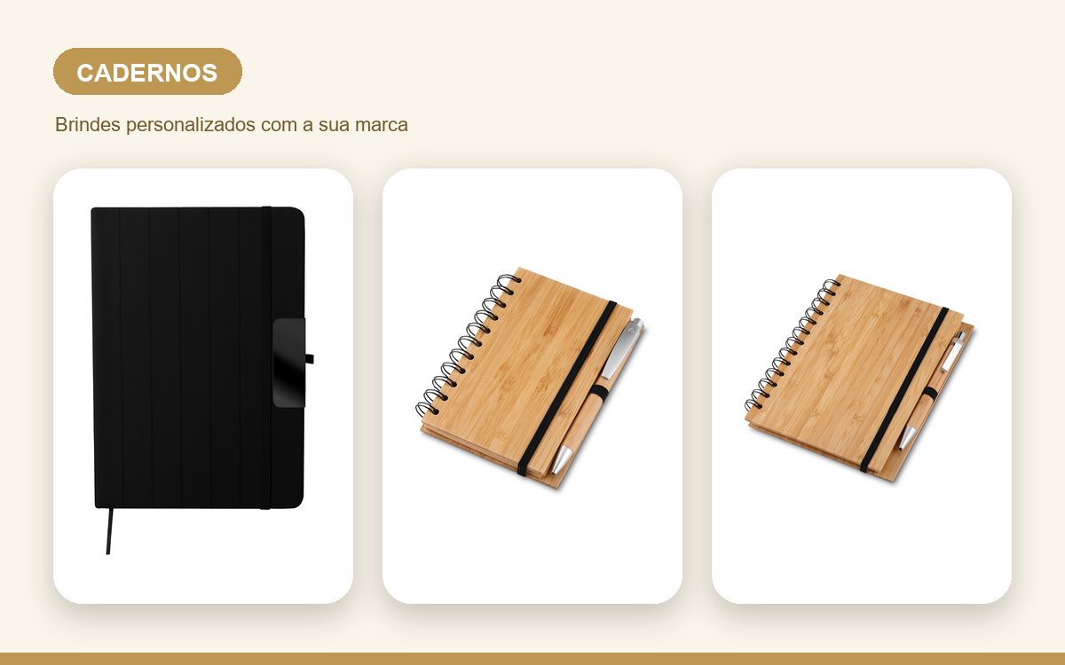 Brindes personalizados com a sua marca — Cadernos Personalizados para Empresas: Guia Completo