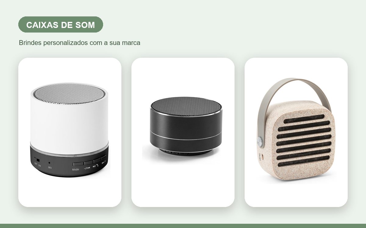 Brindes personalizados com a sua marca — Caixas de som personalizadas com logo: guia completo