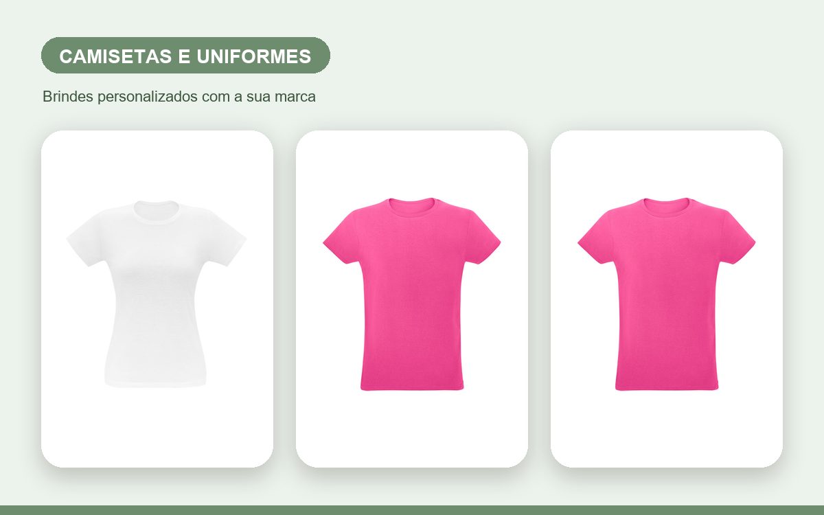 Brindes personalizados com a sua marca — Camisetas e Uniformes Personalizados: Guia de Malhas e Estampa