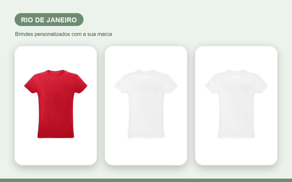 Brindes personalizados com a sua marca — Camisetas Personalizadas no Rio de Janeiro para Empresas