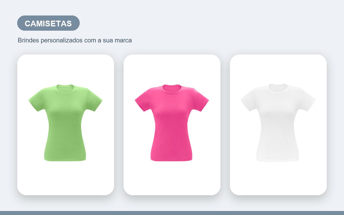 Brindes personalizados com a sua marca — Camisetas personalizadas para eventos, feiras e ações de marca