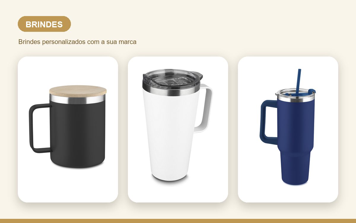 Brindes personalizados com a sua marca — Caneca de Cerâmica ou de Plástico: Qual Escolher para Brindes