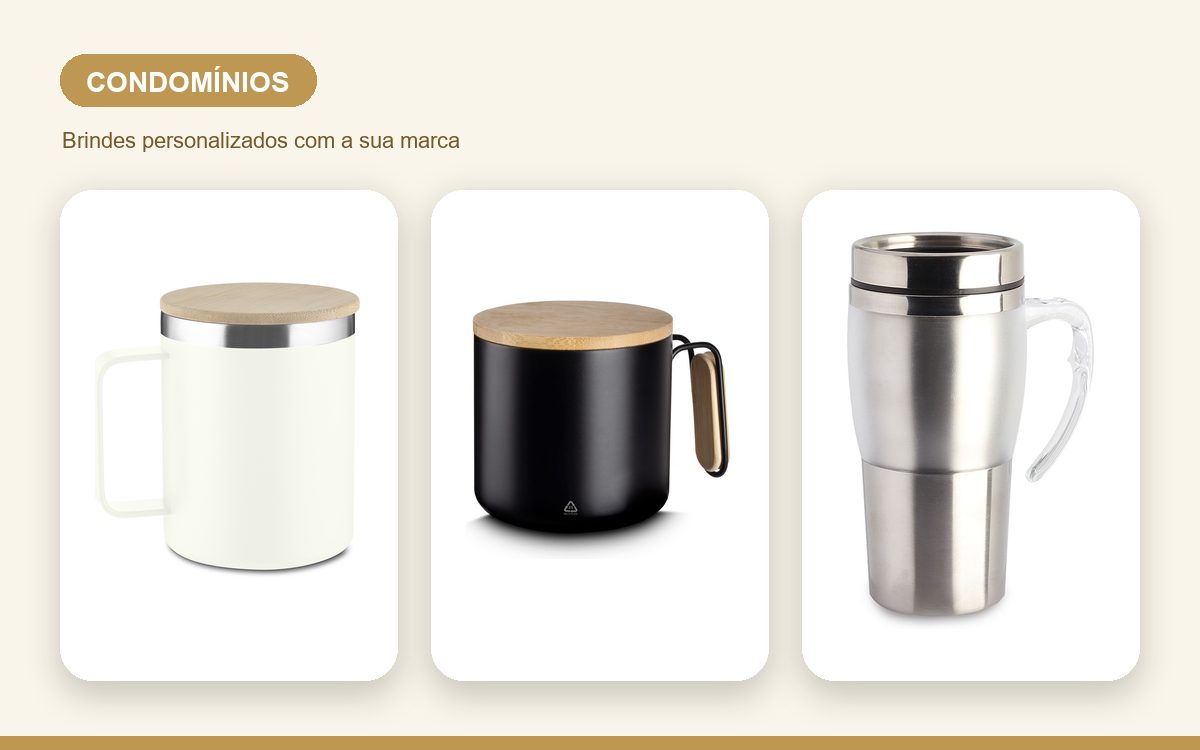 Brindes personalizados com a sua marca — Canecas personalizadas para condomínios: marca presente