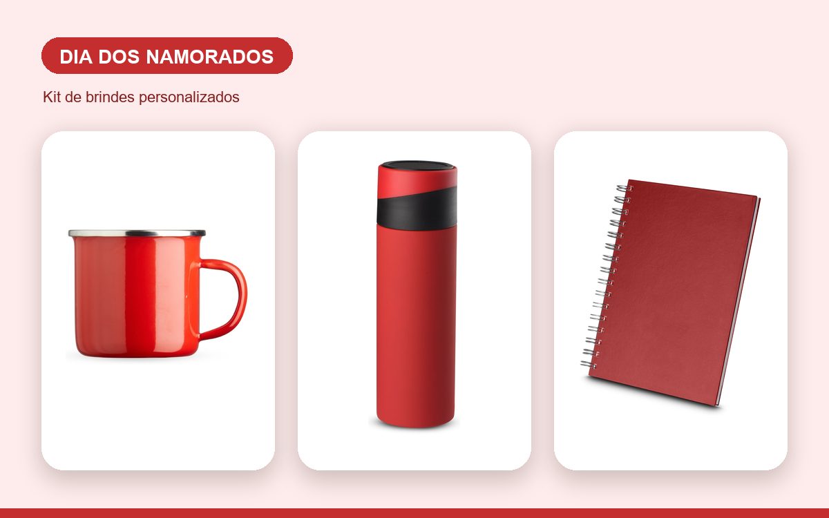 Kit de brindes personalizados — Canecas Personalizadas para o Dia dos Namorados