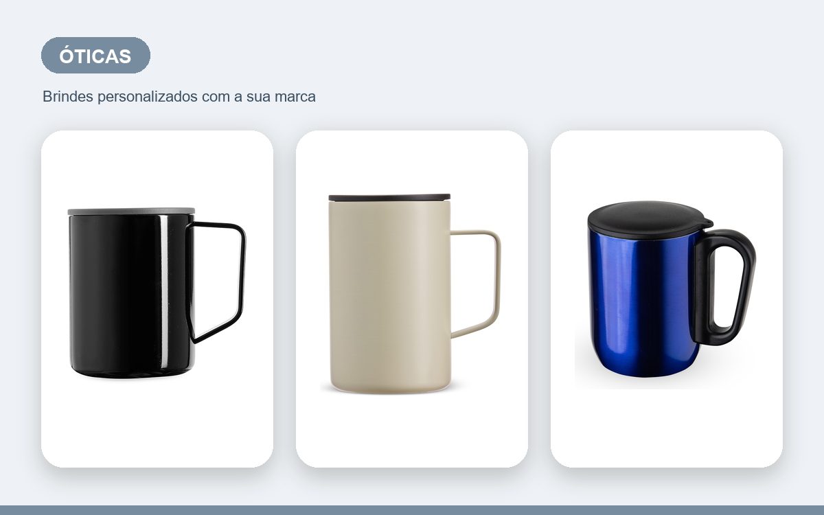 Brindes personalizados com a sua marca — Canecas personalizadas para óticas: marca sempre em foco