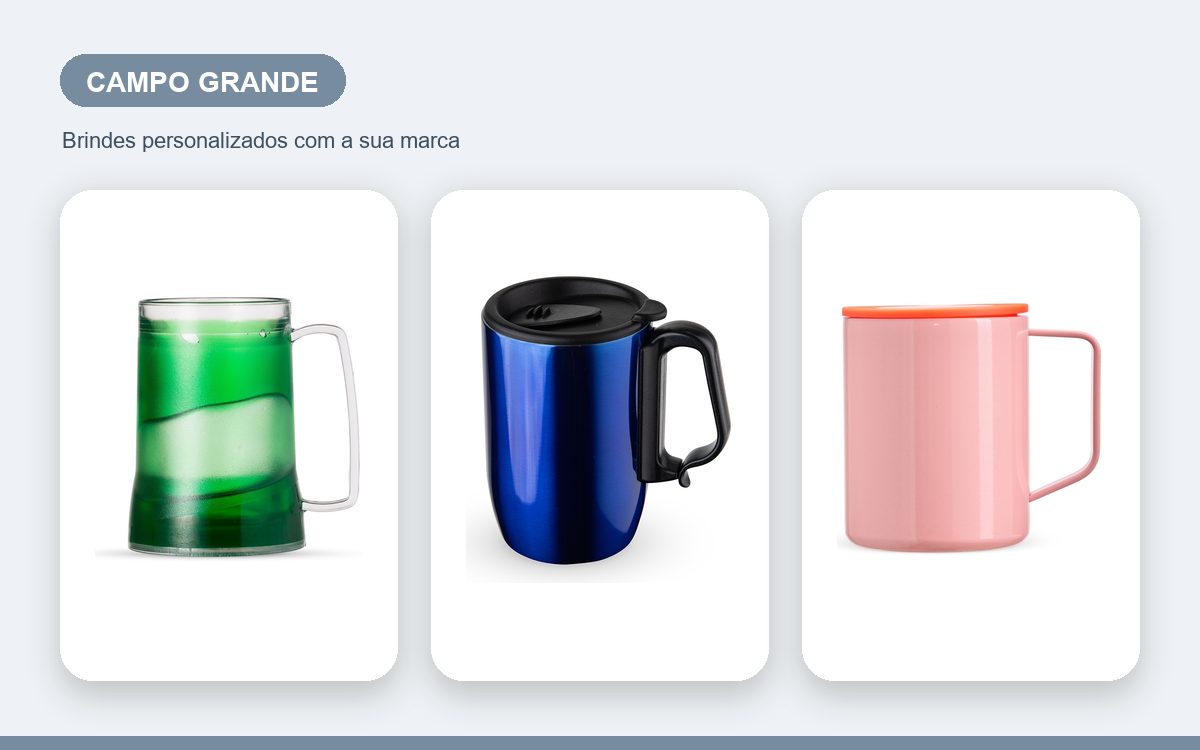 Brindes personalizados com a sua marca — Caneca Personalizada em Campo Grande para Empresas