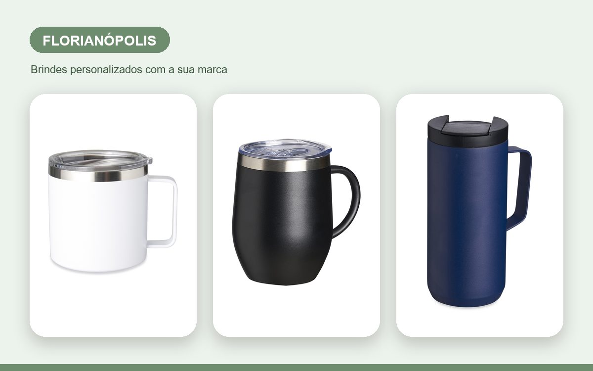 Brindes personalizados com a sua marca — Canecas Personalizadas em Florianópolis para Empresas